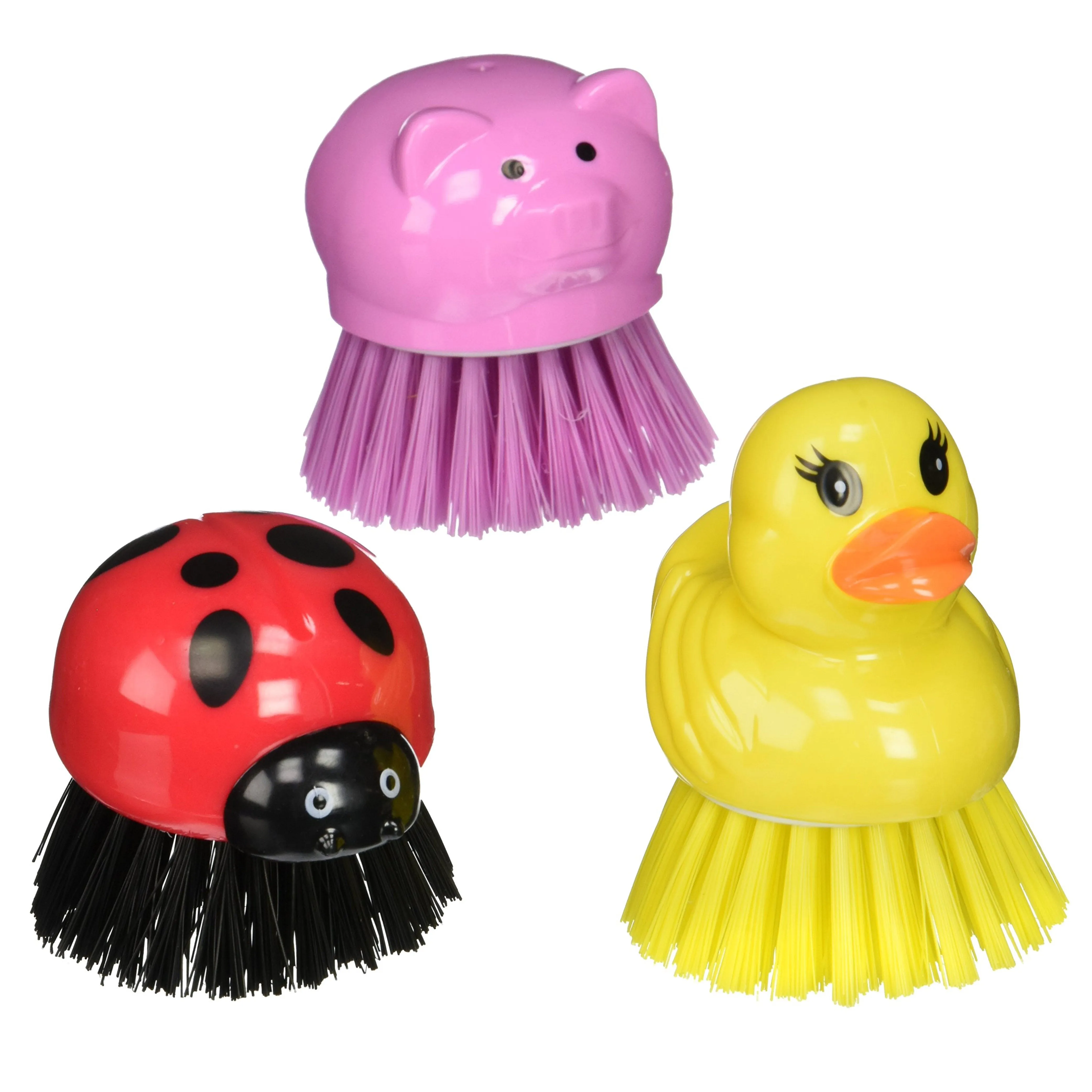 1PC Kitchen Cleaning Brush Animal Duck Pig Dish Potato Vegetable Scrubber Fruit