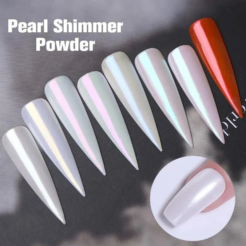 Aurora Chrome Nail Art Kit: Radiant Glitter Powder & Mirror Pigment