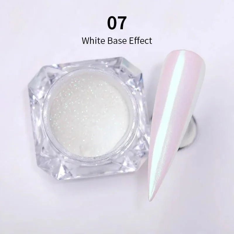 Aurora Chrome Nail Art Kit: Radiant Glitter Powder & Mirror Pigment