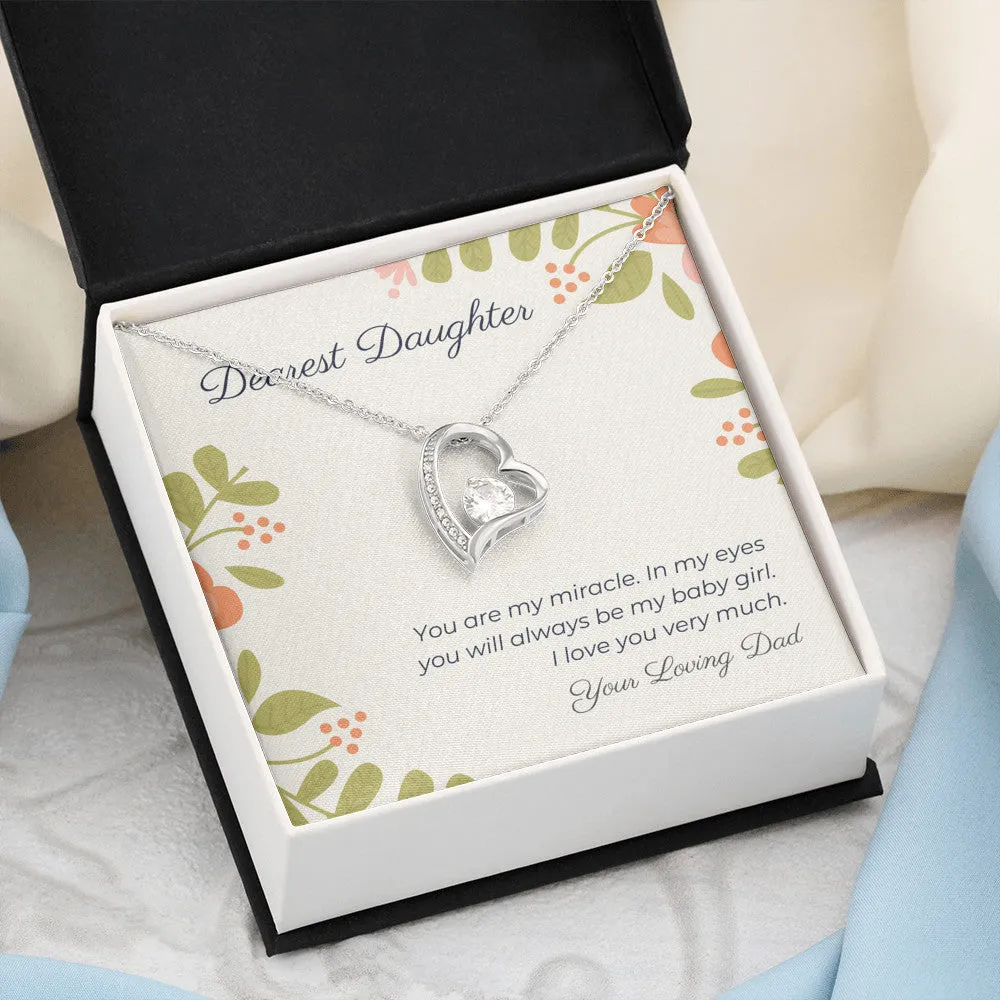 From Father to Daughter Open Heart Necklace