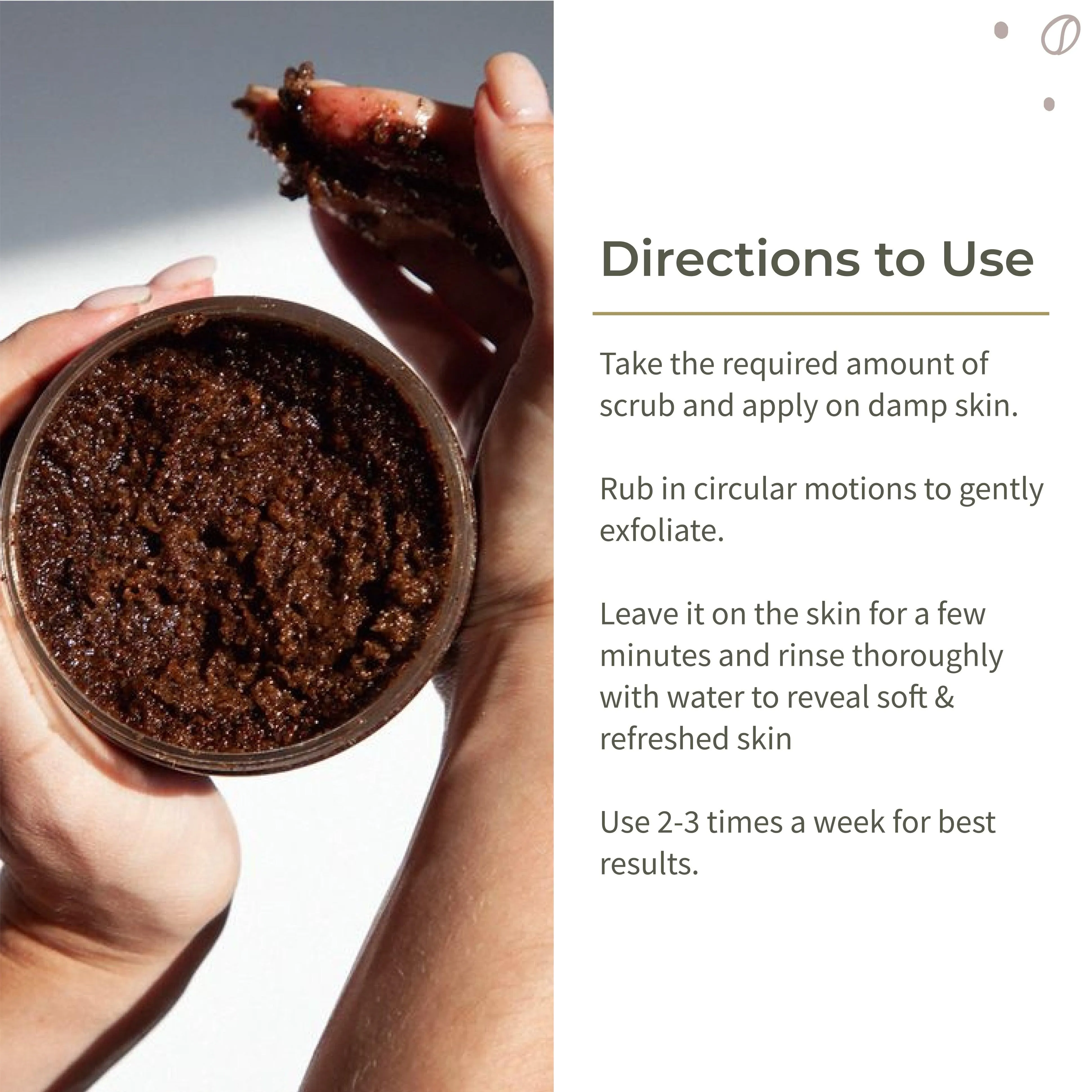 Natural Coffee Body Scrub No Silicones & Mineral Oil