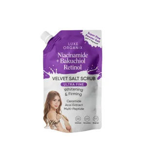 Niacinamide   Bakuchiol Retinol Velvet Salt Scrub 300g