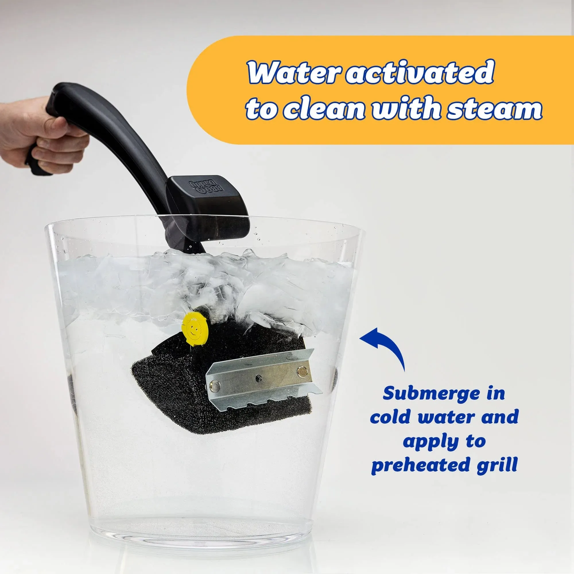 Scrub Daddy BBQ Daddy Grill Brush - Steam Cleaning Scrubber with ArmorTec Steel Mesh, 1 Count