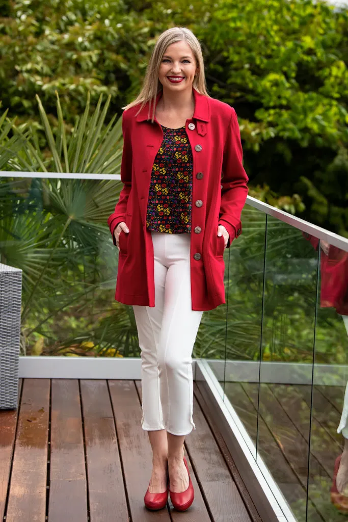 Tulip Jacket, Lipstick, Modal