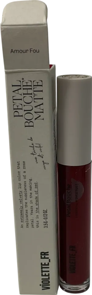 Violette Matte Rose Petal Lipstick Petal Bouche Amour Fou 3.5g